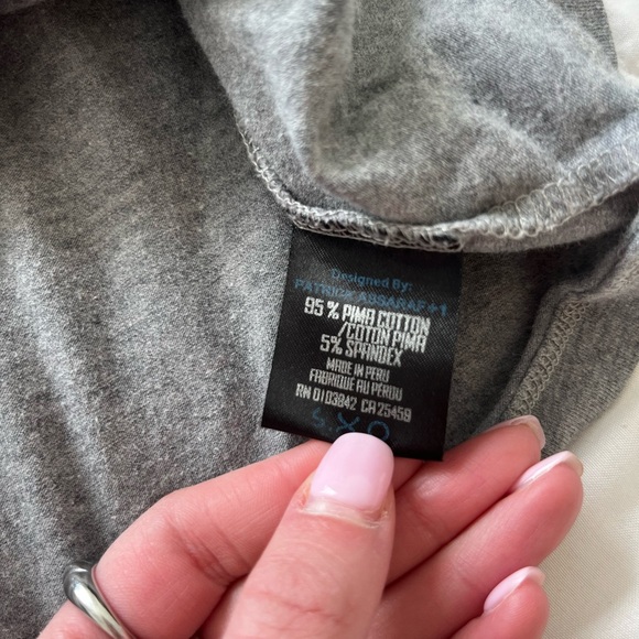 Patrick Assaraf Grey Pima Cotton T-Shirt | Men’s XL | Luxury Basic Tee - Picture 3 of 4